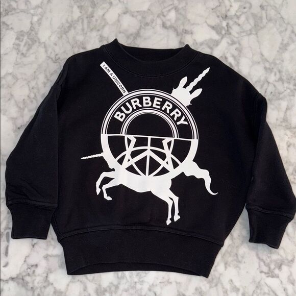 Burberry Other - Burberry Black Sweatshirt with White Logo 3Y
